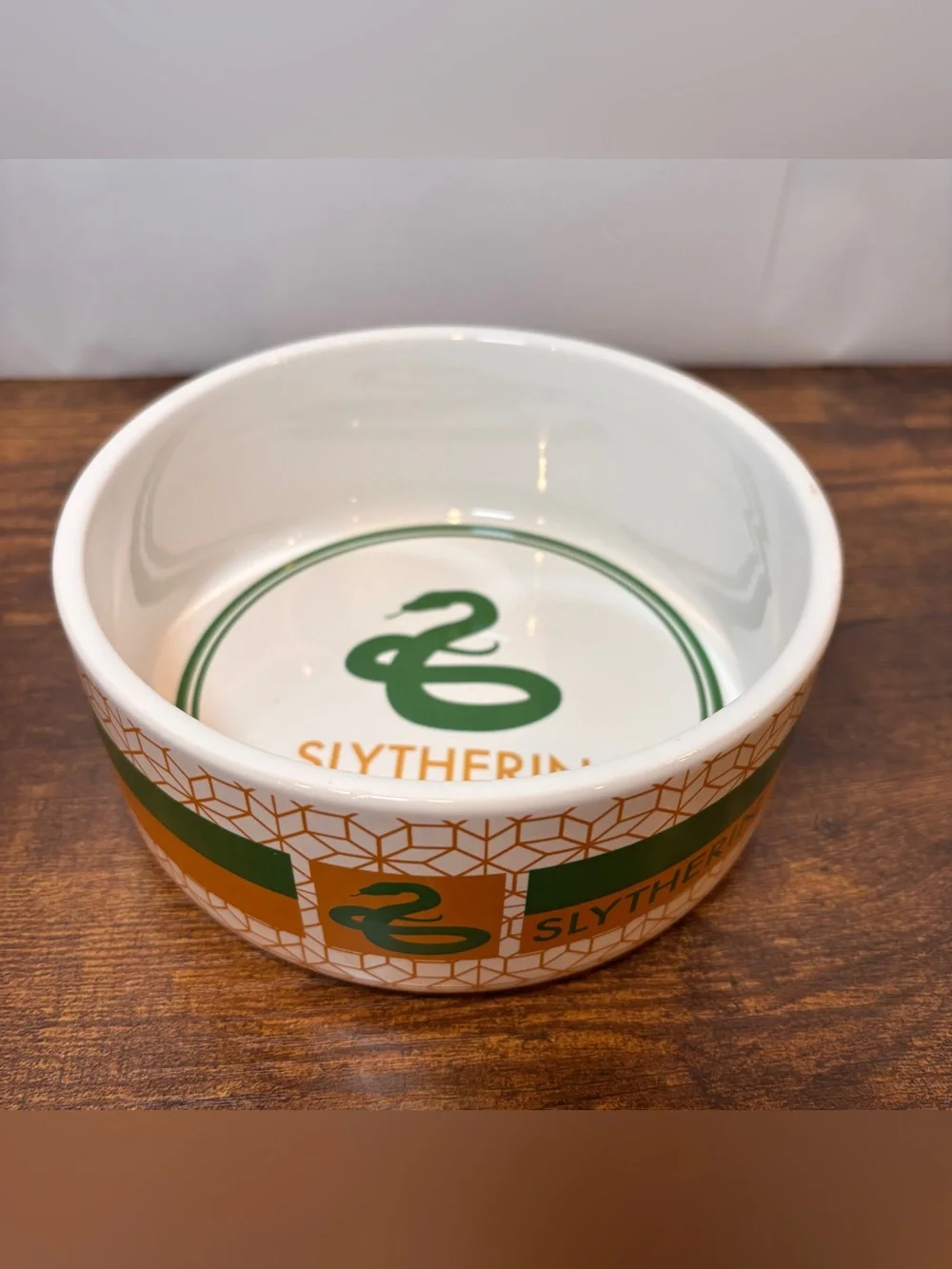 Harry Potter Slytherin Bowl Ceramic Pet Bowl for Dogs & Cats